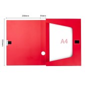 得力63203 PP党建档案盒 35mm(单位：个）红色